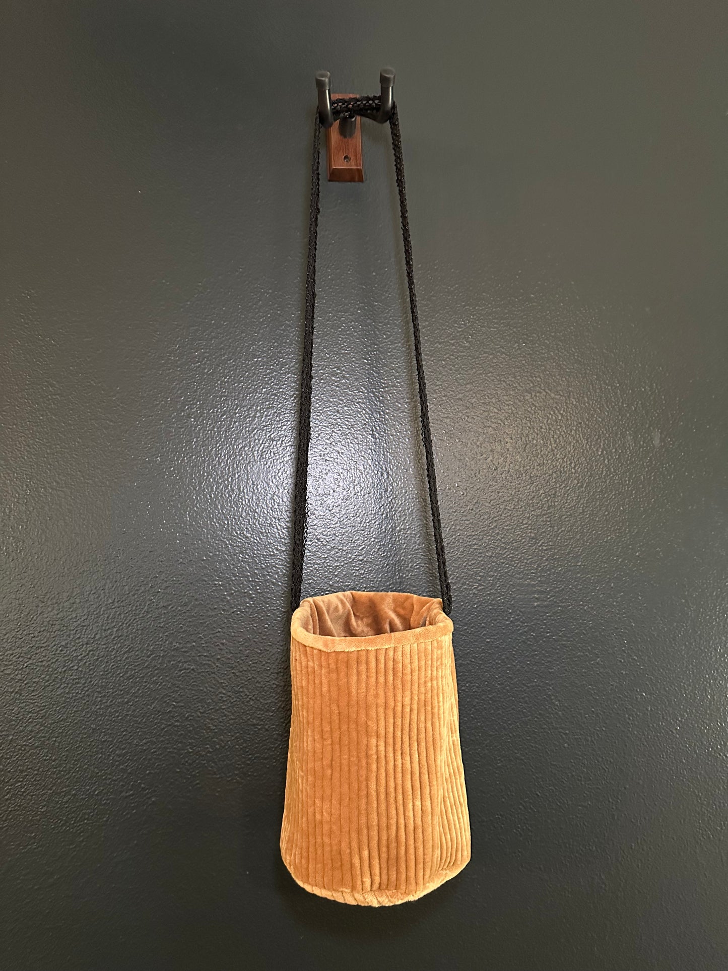 Quilted Gold Velvet Round Purse