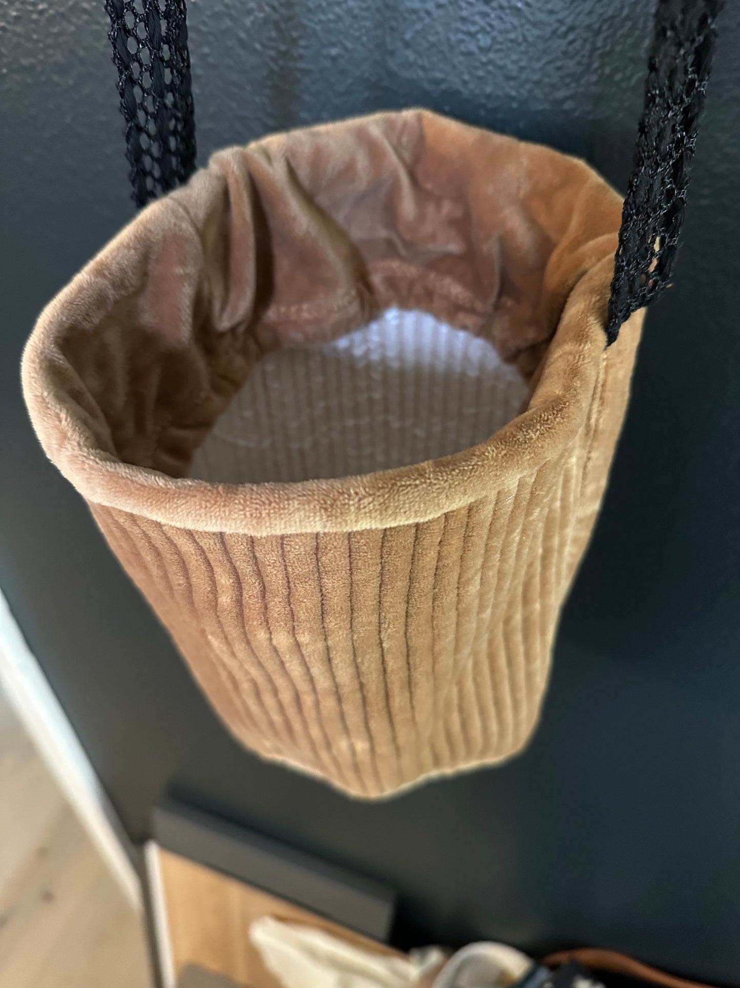 Quilted Gold Velvet Round Purse