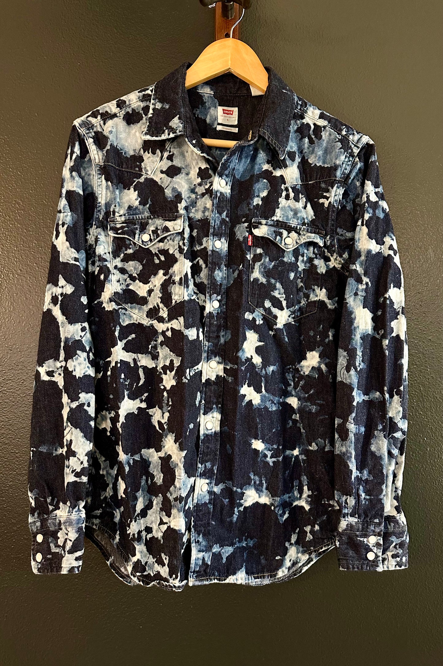Womens Wrangler Dark Blue Denim Button up