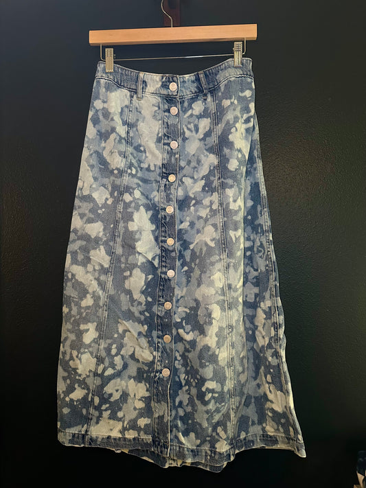 Gap midi blue jean skirt size 4