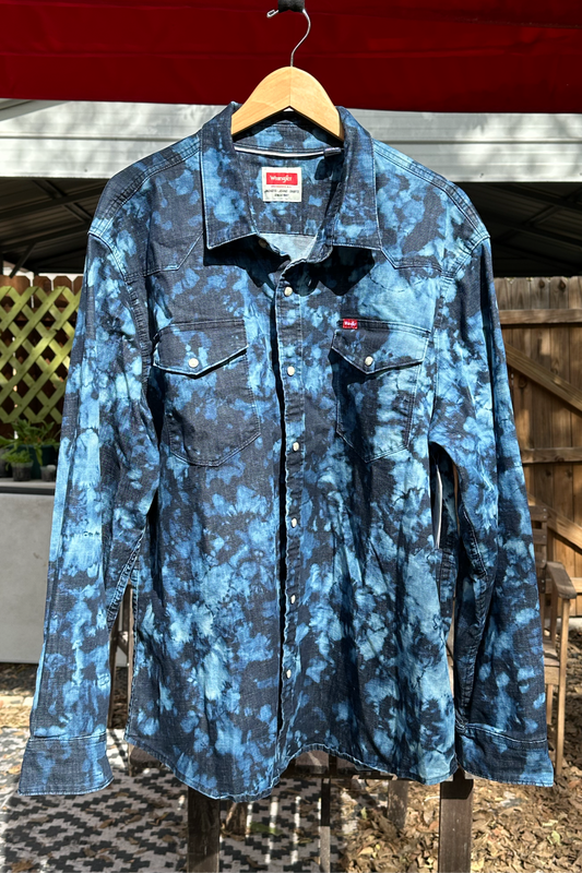 Mens Wrangler Cowboy Wash Shirt